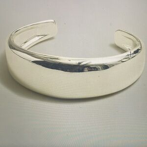 Madewell, silver plated, chunky domed cuff bracelet